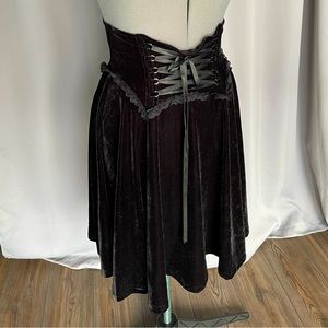 Killstar Corset Velvet Skirt